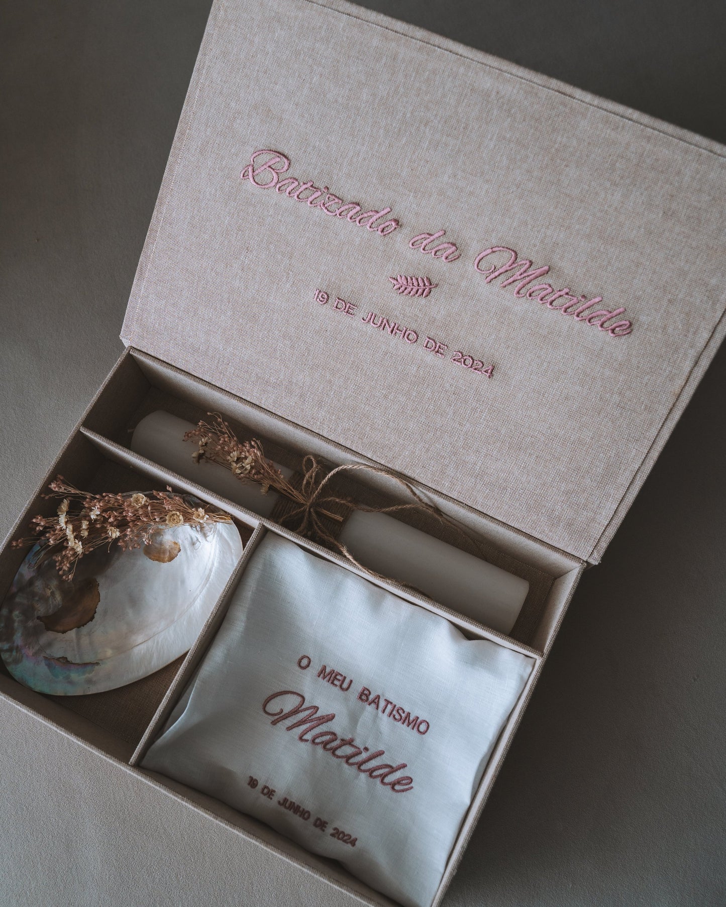 kit de batismo personalizado