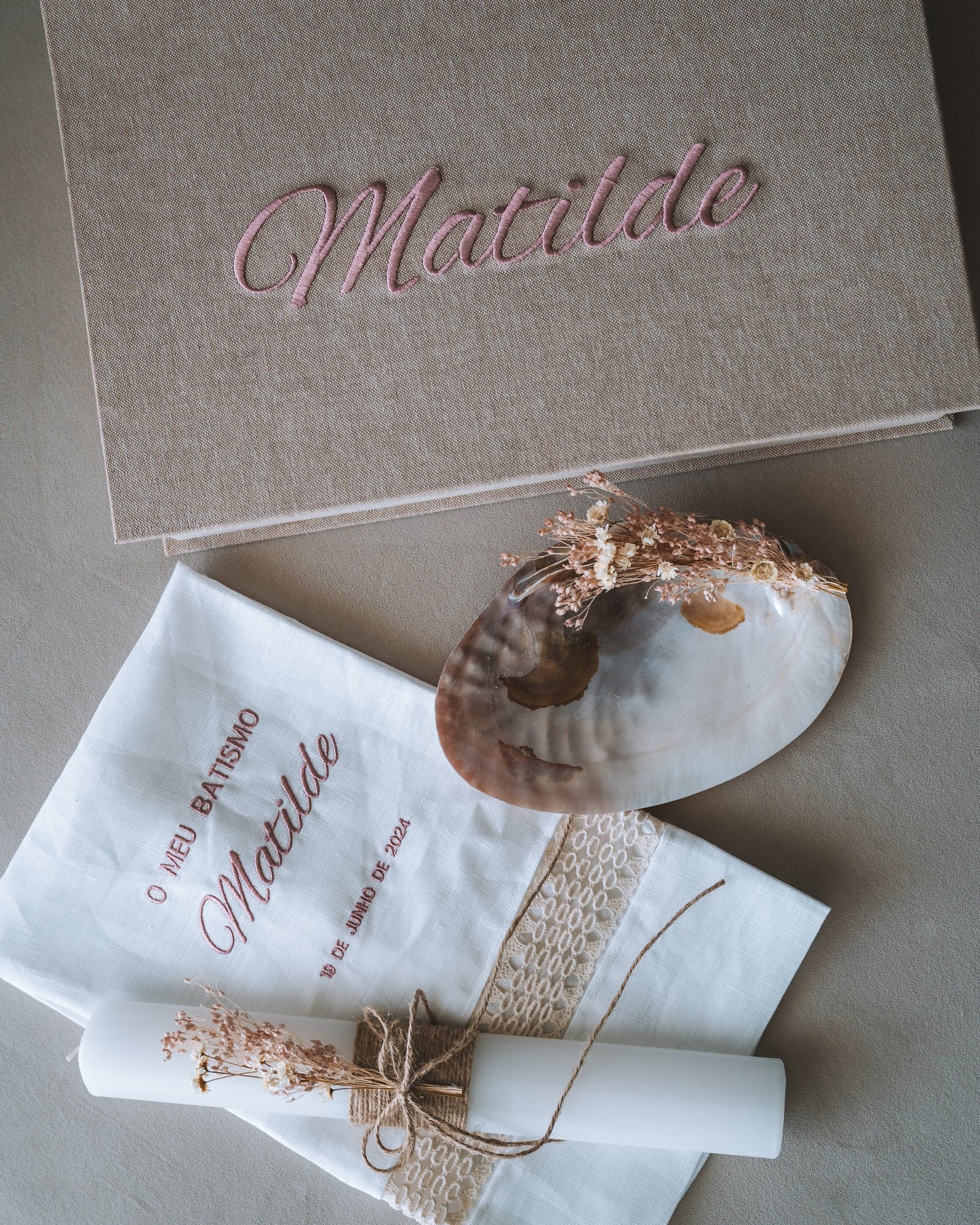 kit de batismo personalizado